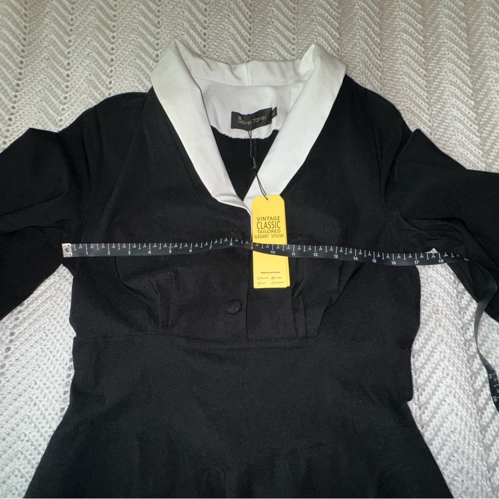 1950’s Inspired Elegant Black and White Women's Dress - xl -nwt - Picture 8 of 10